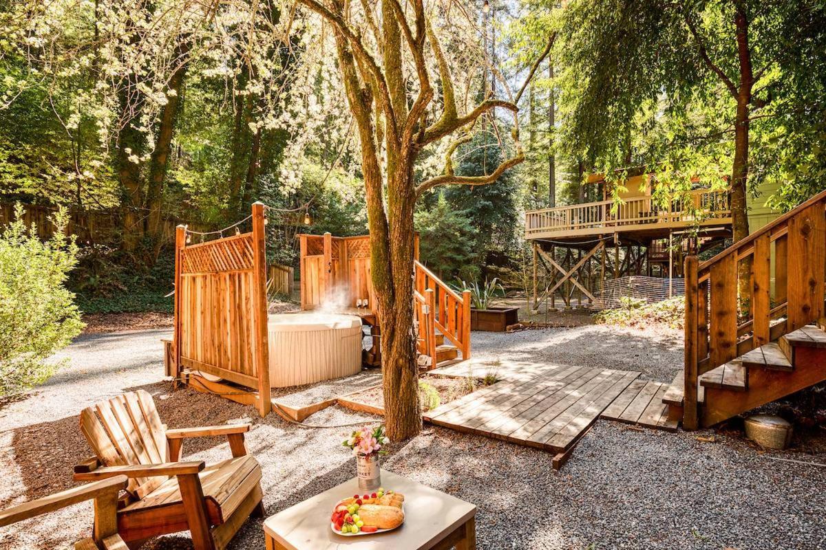 Redwood Retreat! Redwoods! Walk To River!! Hot Tub!! Bbq! Central Air!! Villa Guerneville Exterior photo